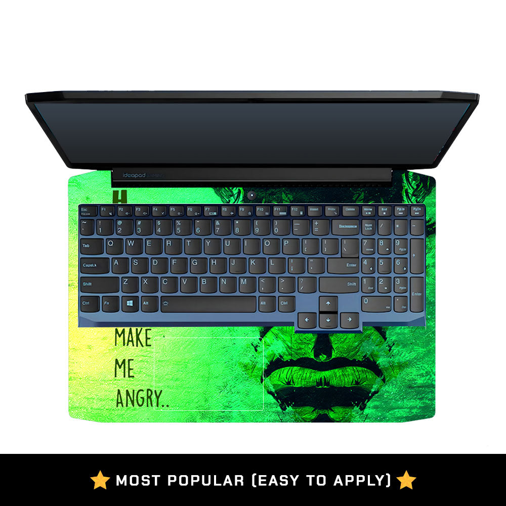 Green Comic Titan Lenovo IdeaPad Gaming 3 15ARH05 and 15IMH05 Laptop Skin