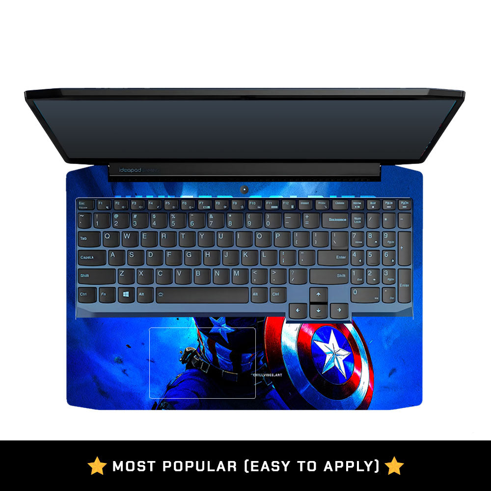 Shield of Justice Captain America Lenovo IdeaPad Gaming 3 15ARH05 and 15IMH05 Laptop Skin