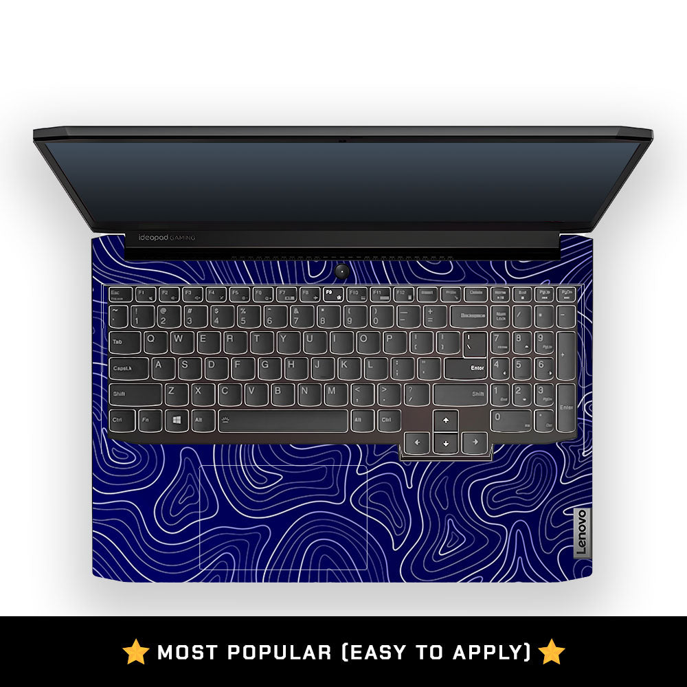 Deep Blue Contour Depths Lenovo IdeaPad Gaming 3 15ACH6 and 15IHU6 Laptop Skin