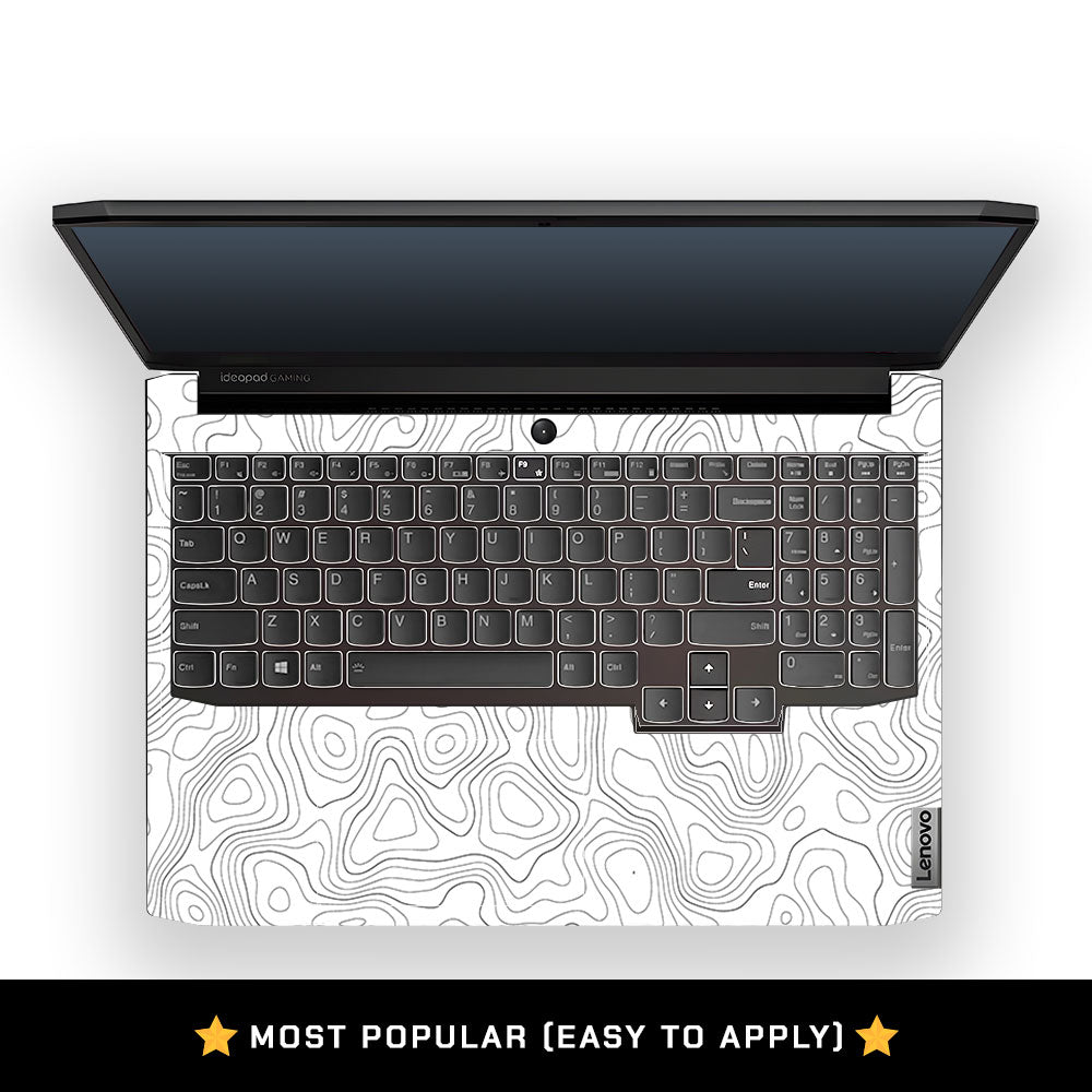 White Contour Design Lenovo IdeaPad Gaming 3 15ACH6 and 15IHU6 Laptop Skin