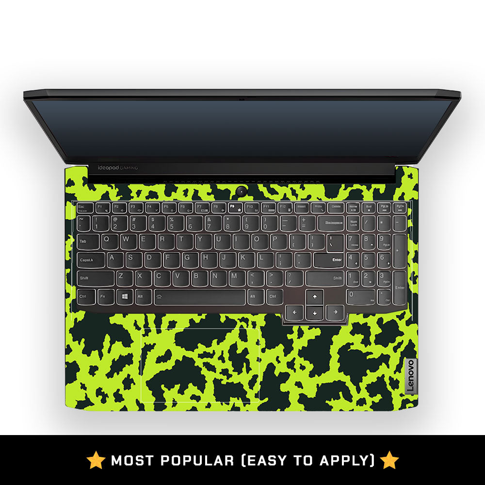 Neon Green Splatter Lenovo IdeaPad Gaming 3 15ACH6 and 15IHU6 Laptop Skin