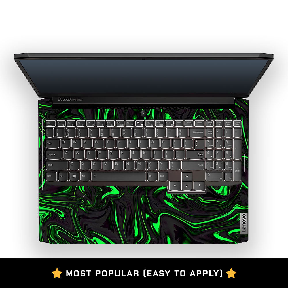 Neon Green Marble Lenovo IdeaPad Gaming 3 15ACH6 and 15IHU6 Laptop Skin