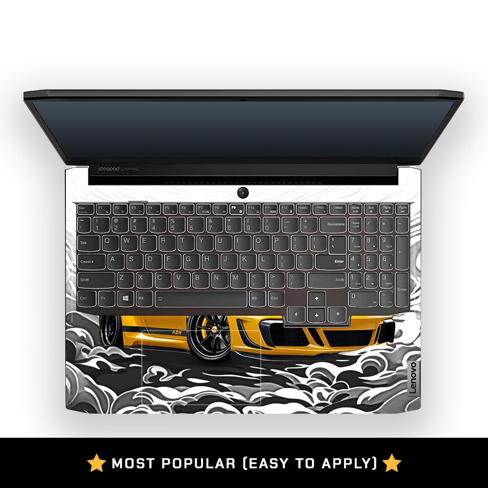 Porsche 911 Yellow Blaze Lenovo IdeaPad Gaming 3 15ACH6 and 15IHU6 Laptop Skin