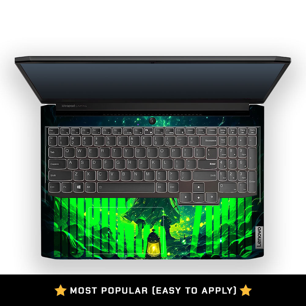 Roronoa Zoro Green Fury Lenovo IdeaPad Gaming 3 15ACH6 and 15IHU6 Laptop Skin