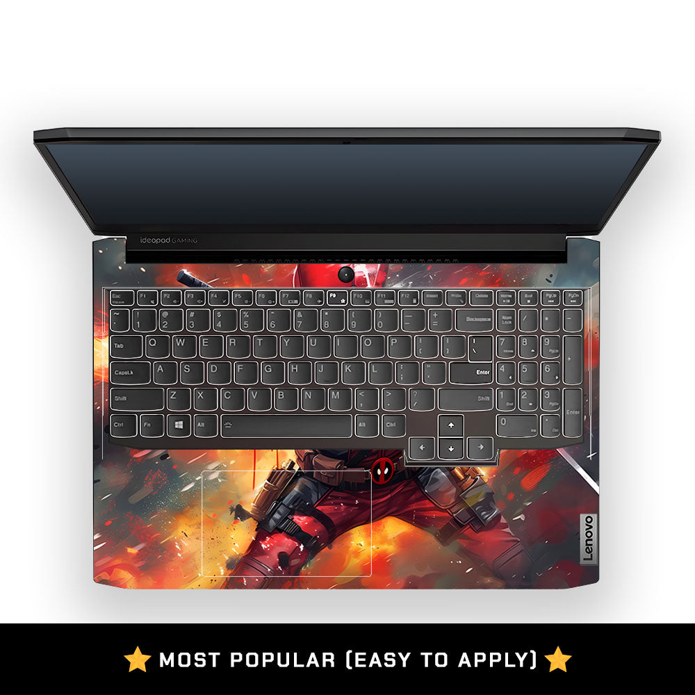Red Comic Antihero Lenovo IdeaPad Gaming 3 15ACH6 and 15IHU6 Laptop Skin