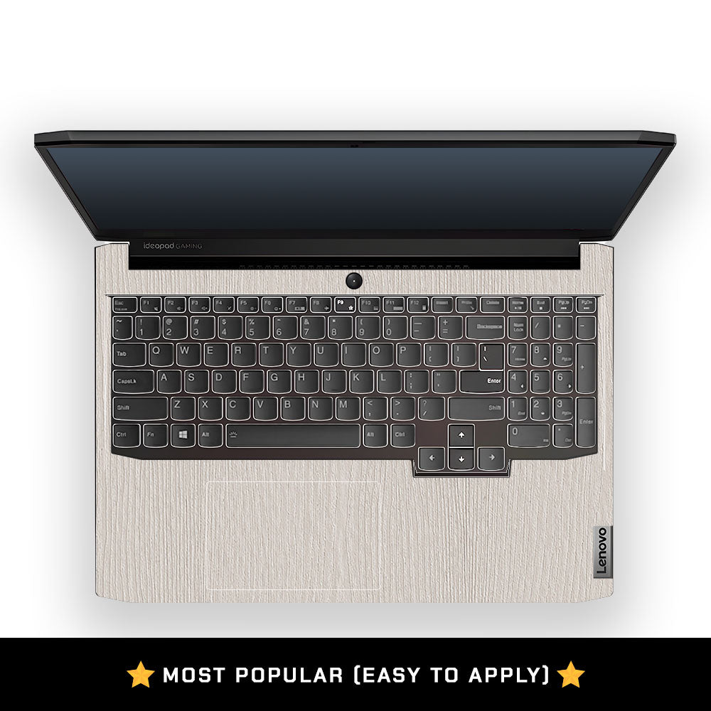 Textured White Wood Lenovo IdeaPad Gaming 3 15ACH6 and 15IHU6 Laptop Skin