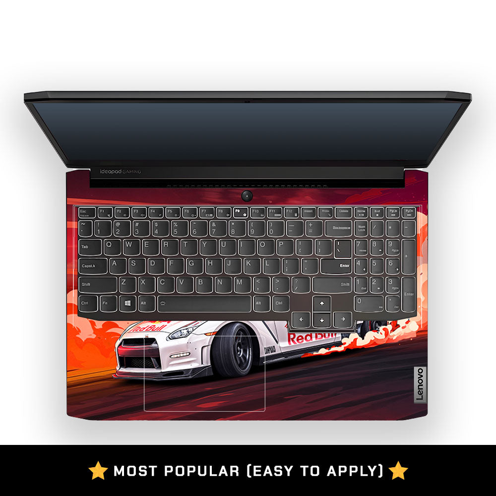 Nissan GTR Red Bull Drift Fury Lenovo IdeaPad Gaming 3 15ACH6 and 15IHU6 Laptop Skin
