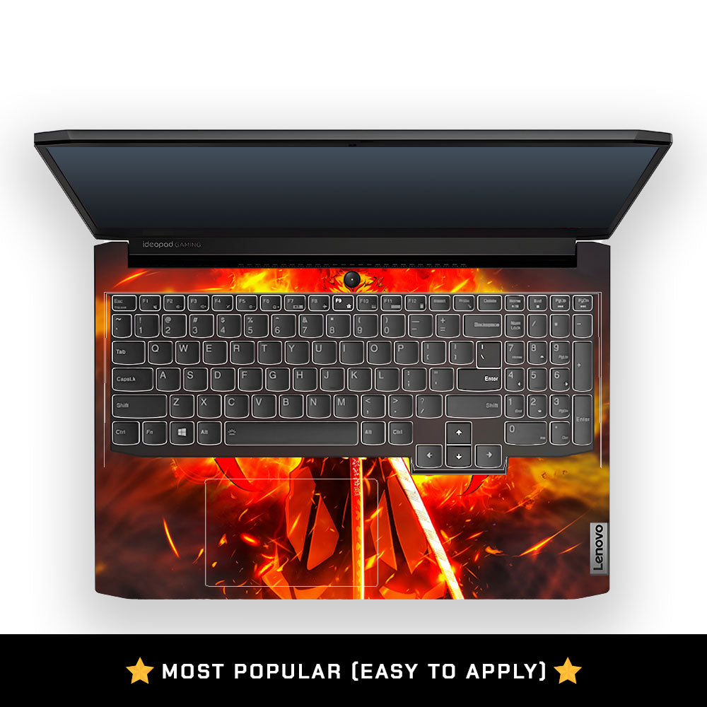Anime Flame Swordsman Lenovo IdeaPad Gaming 3 15ACH6 and 15IHU6 Laptop Skin