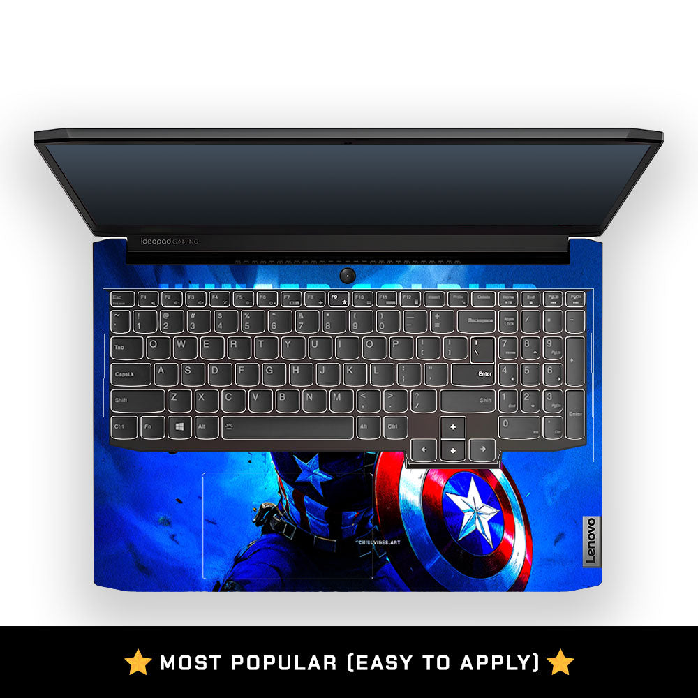 Shield Comic Hero Lenovo IdeaPad Gaming 3 15ACH6 and 15IHU6 Laptop Skin