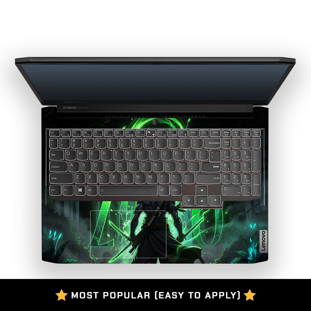 Zoro Green Aura Lenovo IdeaPad Gaming 3 15ACH6 and 15IHU6 Laptop Skin