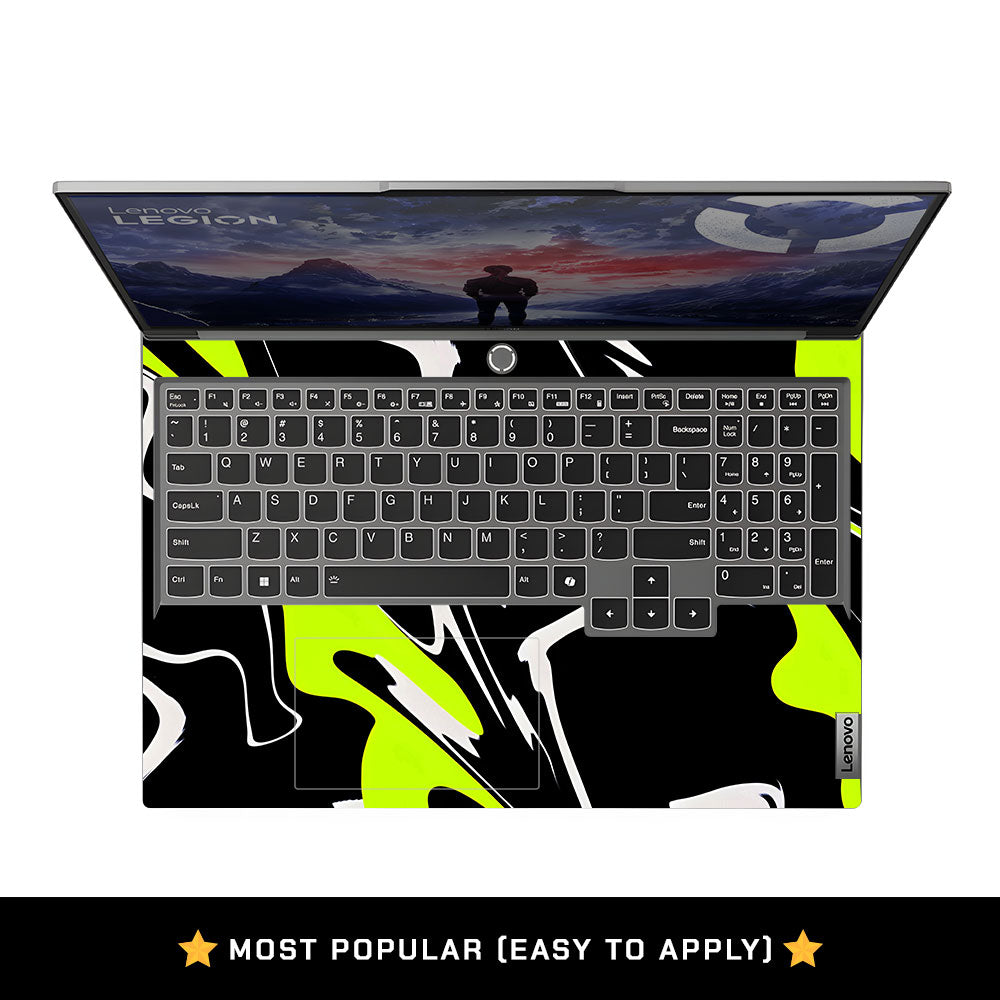 Neon Green and Black Patterns Lenovo Legion 5 16IRX9 Laptop Skin