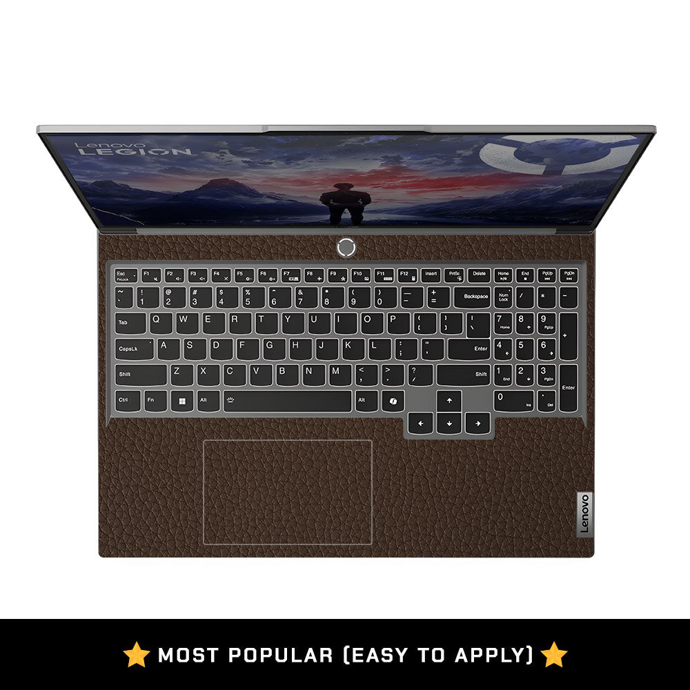 Textured Brown Leather Lenovo Legion 5 16IRX9 Laptop Skin