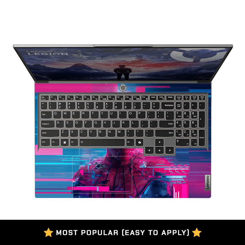 Glitch Spider Neon Web Lenovo Legion 5 16IRX9 Laptop Skin