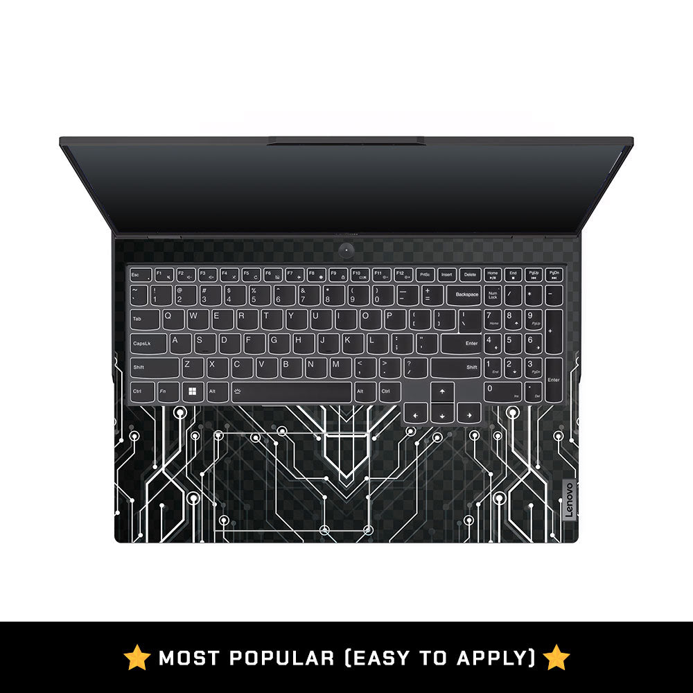 Black Digital Circuit Lenovo Legion 5 Pro 16IRX8 and 16IRX9 Laptop Skin