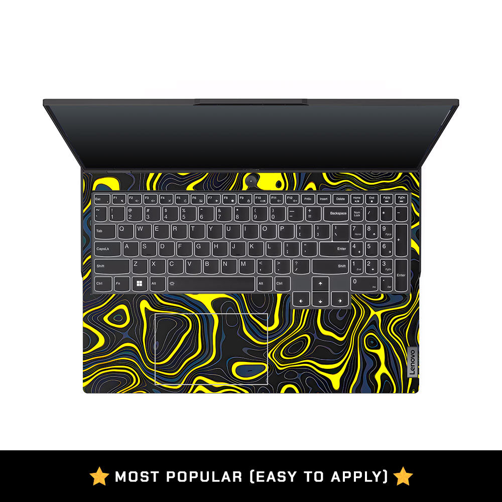 Neon Lava Contours Lenovo Legion 5 Pro 16IRX8 and 16IRX9 Laptop Skin