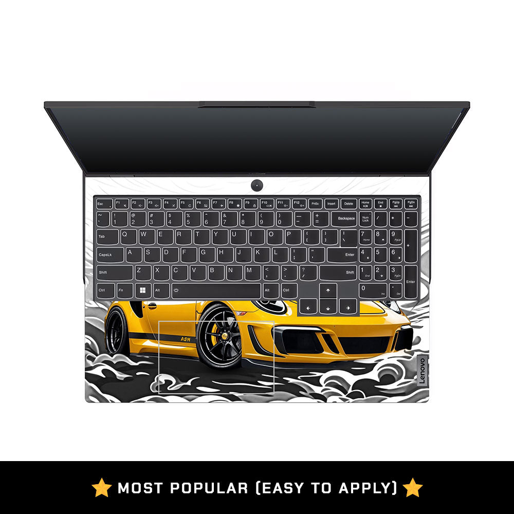 Porsche 911 Yellow Blaze Lenovo Legion 5 Pro 16IRX8 and 16IRX9 Laptop Skin