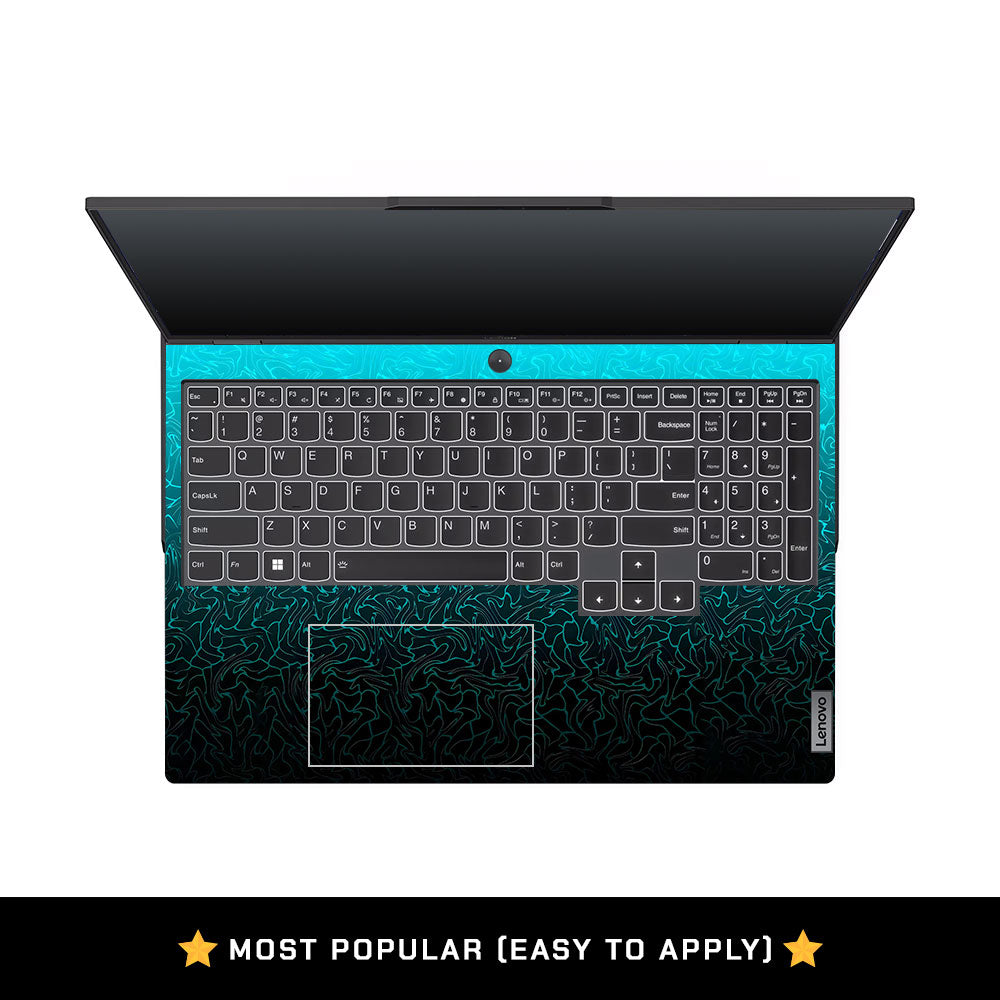 Cyan Blue to Black Lenovo Legion 5 Pro 16IRX8 and 16IRX9 Laptop Skin