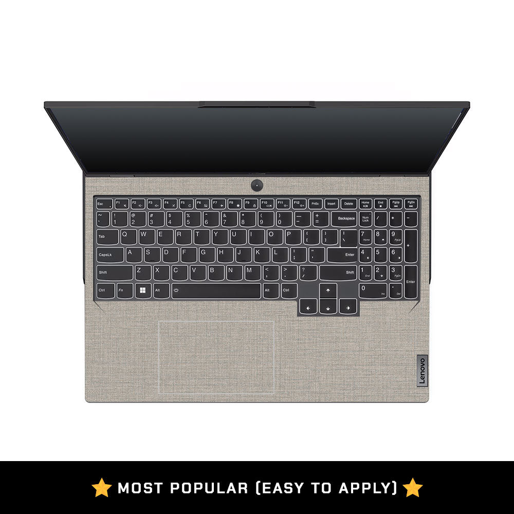 Textured Fabric Grey Lenovo Legion 5 Pro 16IRX8 and 16IRX9 Laptop Skin
