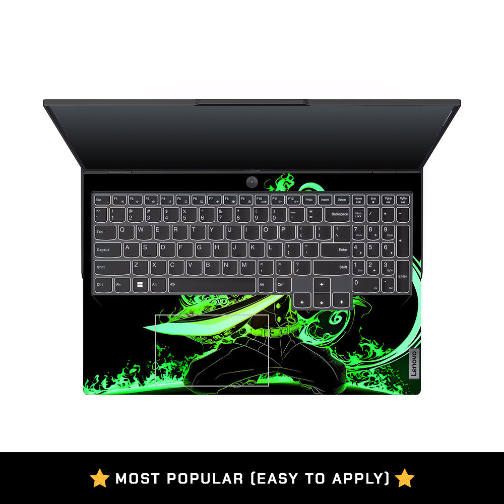 Tanjiro Green Flame Dance Lenovo Legion 5 Pro 16IRX8 and 16IRX9 Laptop Skin