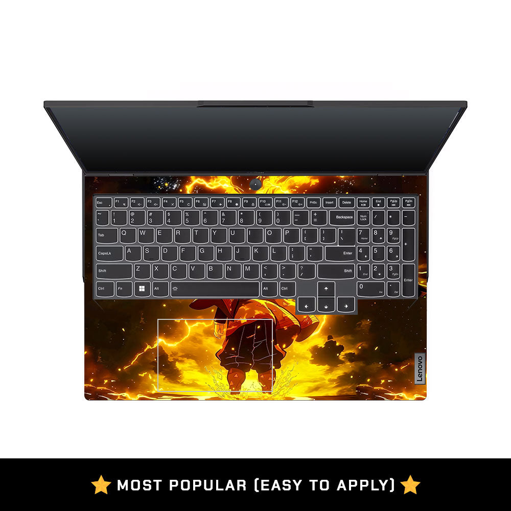 Zenitsu Lightning Strike Lenovo Legion 5 Pro 16IRX8 and 16IRX9 Laptop Skin