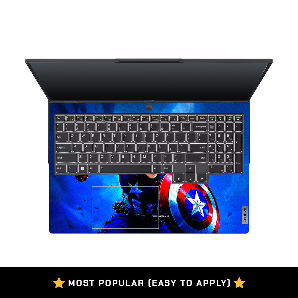 Shield of Justice Captain America Lenovo Legion 5 Pro 16IRX8 and 16IRX9 Laptop Skin