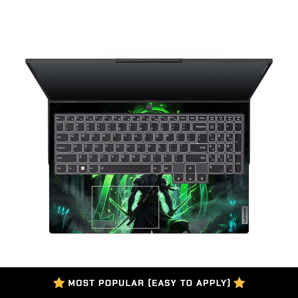 Zoro Green Aura Lenovo Legion 5 Pro 16IRX8 and 16IRX9 Laptop Skin