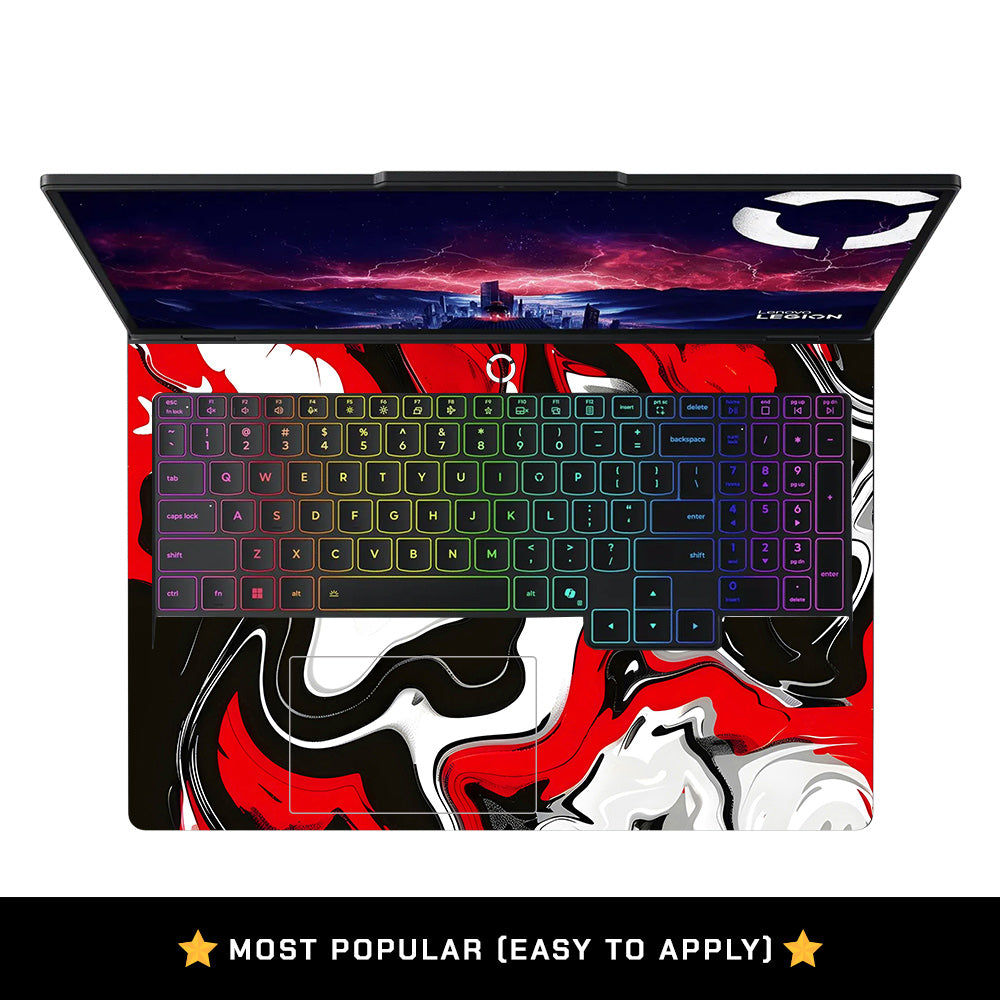 Red and White Marble Lenovo Legion Pro 5 16ADR10 Laptop Skin
