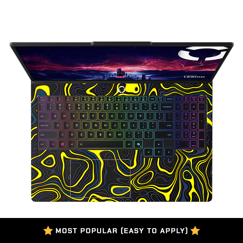 Neon Lava Contours Lenovo Legion Pro 5 16AFR10 Laptop Skin