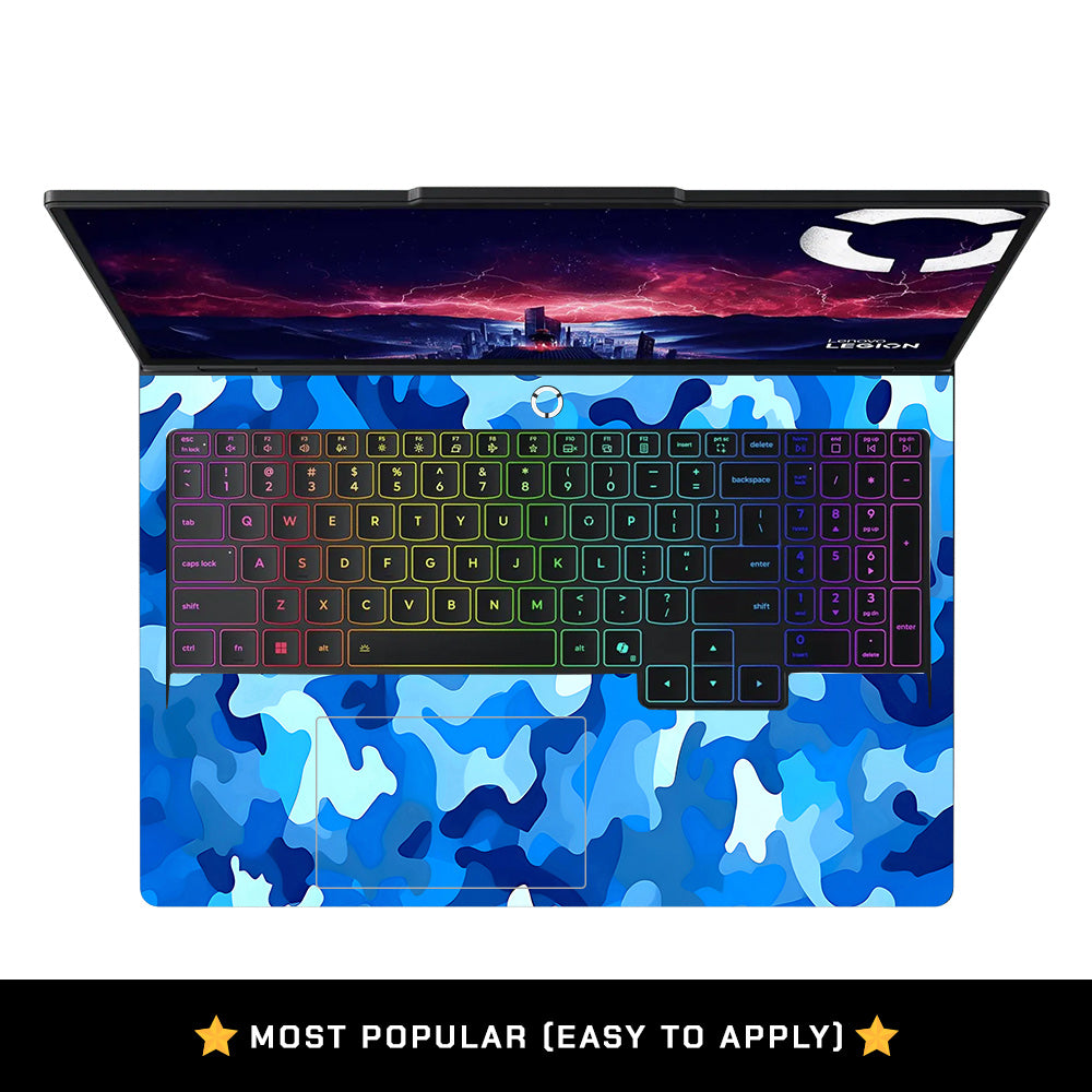 Arctic Blue Camo Pattern Lenovo Legion Pro 5 16AFR10 Laptop Skin