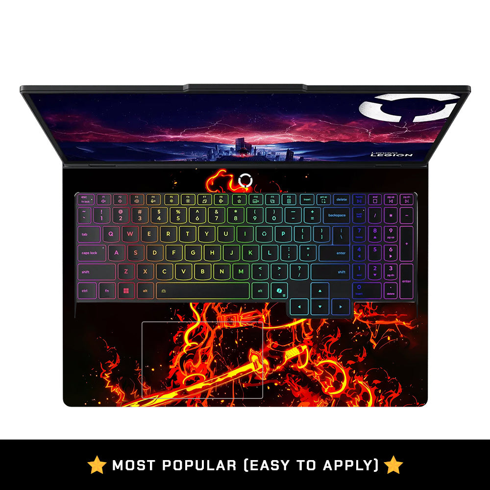Blazing Anime Swordsman Lenovo Legion Pro 5 16AFR10 Laptop Skin