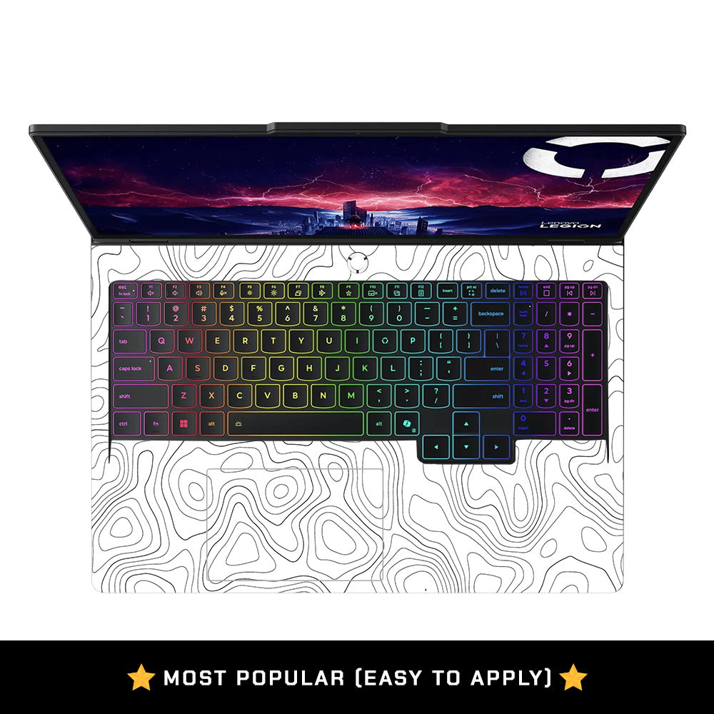 White Contour Design Lenovo Legion Pro 5 16IAX10 Laptop Skin