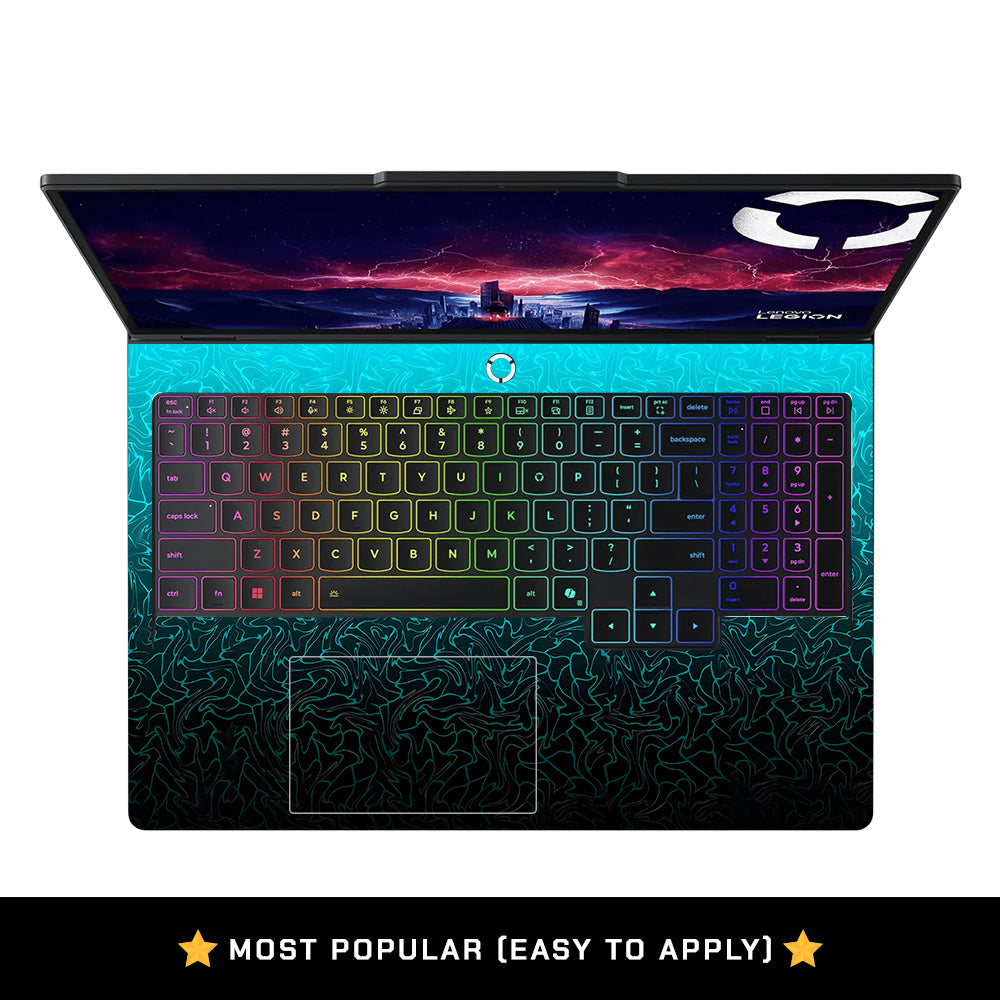 Cyan Blue to Black Lenovo Legion Pro 5 16IAX10 Laptop Skin
