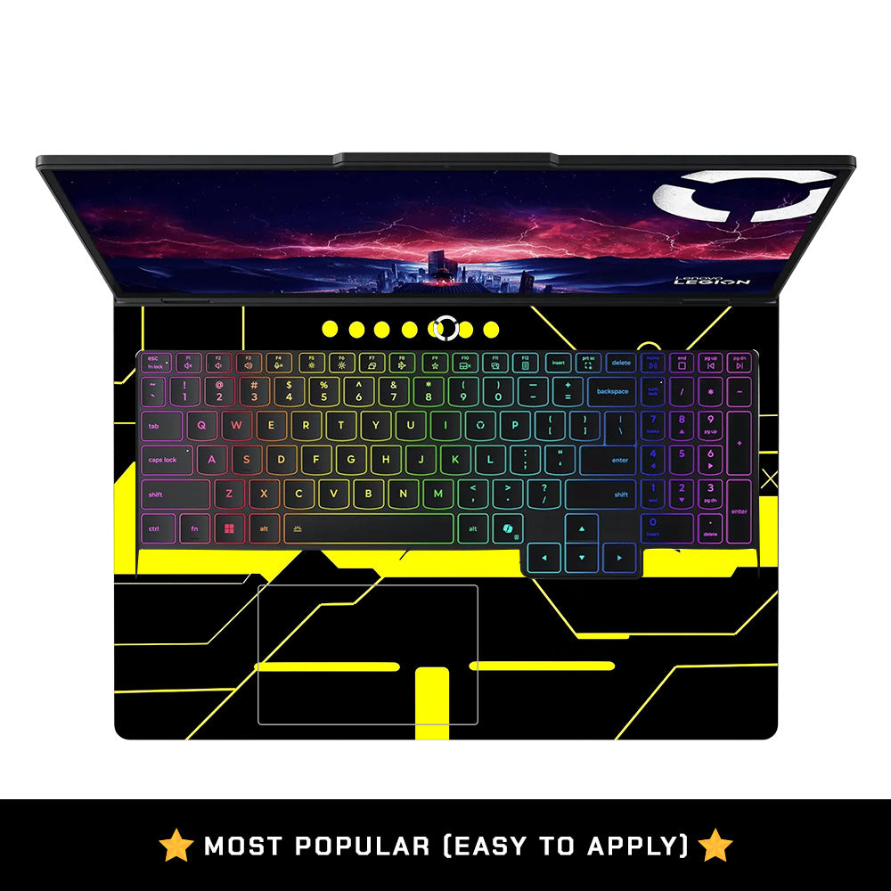 Cyberpunk Yellowline Grid Lenovo Legion Pro 5 16IAX10 Laptop Skin