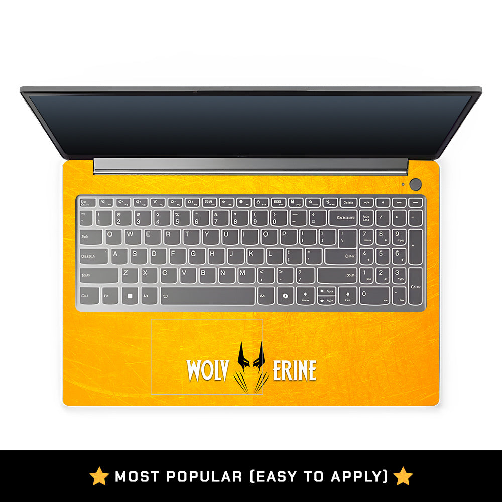Wolverine with Yellow Background Lenovo LOQ Essential 15IAX9E Laptop Skin
