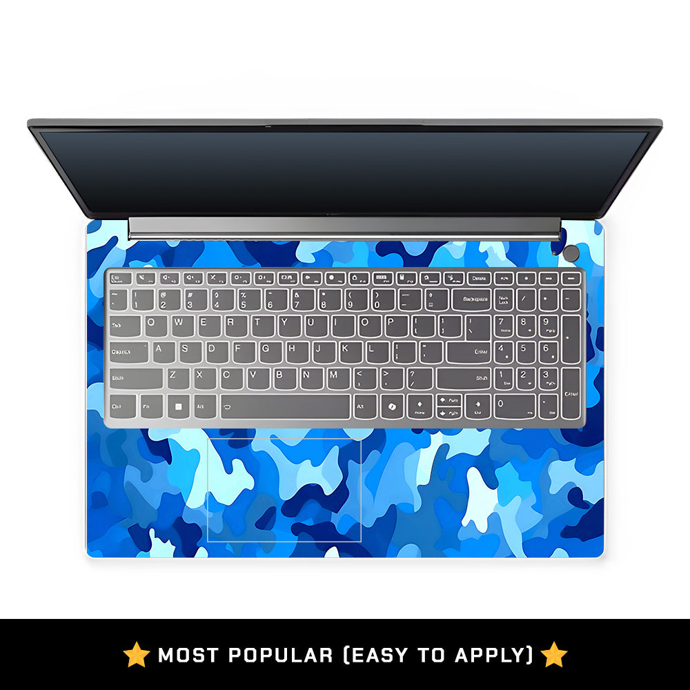 Arctic Blue Camo Pattern Lenovo LOQ Essential 15IAX9E Laptop Skin