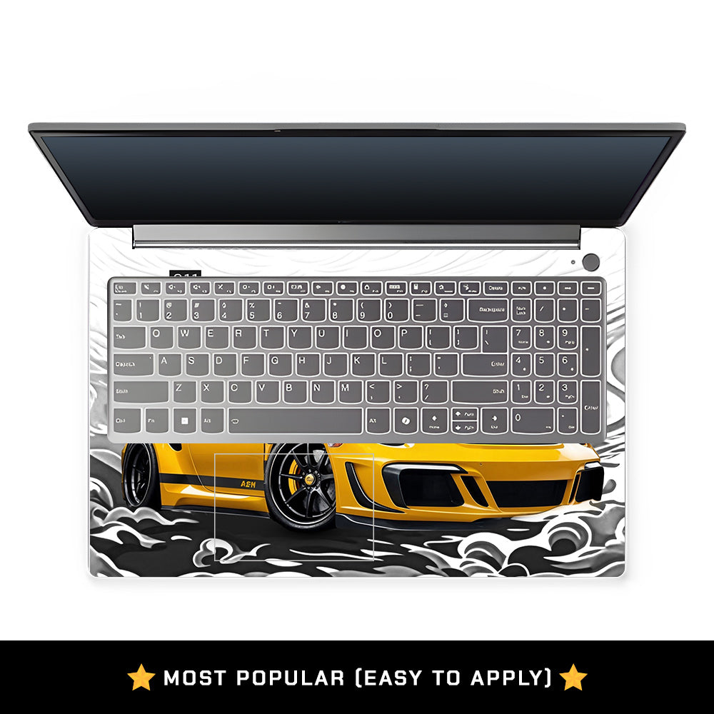 Yellow Sports Coupe Lenovo LOQ Essential 15IAX9E Laptop Skin