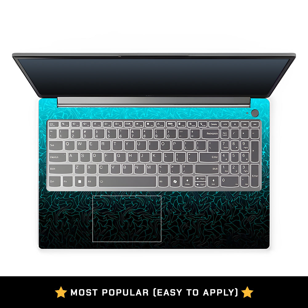 Cyan Blue to Black Lenovo LOQ Essential 15IAX9E Laptop Skin