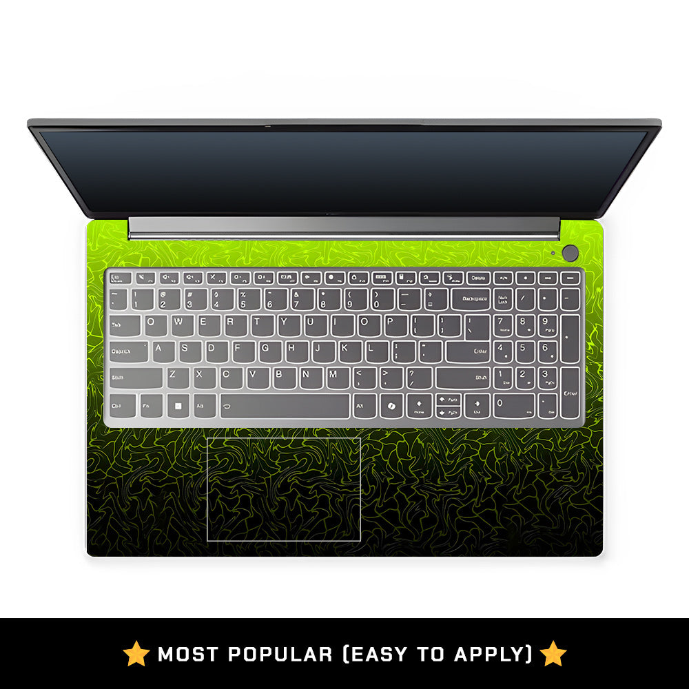 Lime Yellow to Black Gradient Lenovo LOQ Essential 15IAX9E Laptop Skin