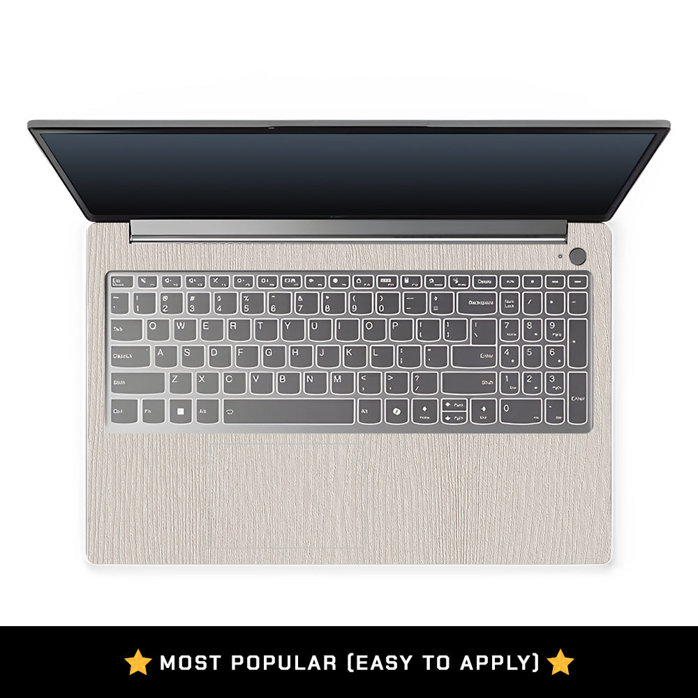 Textured White Wood Lenovo LOQ Essential 15IAX9E Laptop Skin