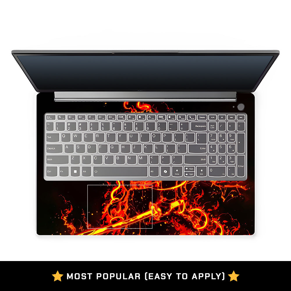 Blazing Anime Swordsman Lenovo LOQ Essential 15IAX9E Laptop Skin