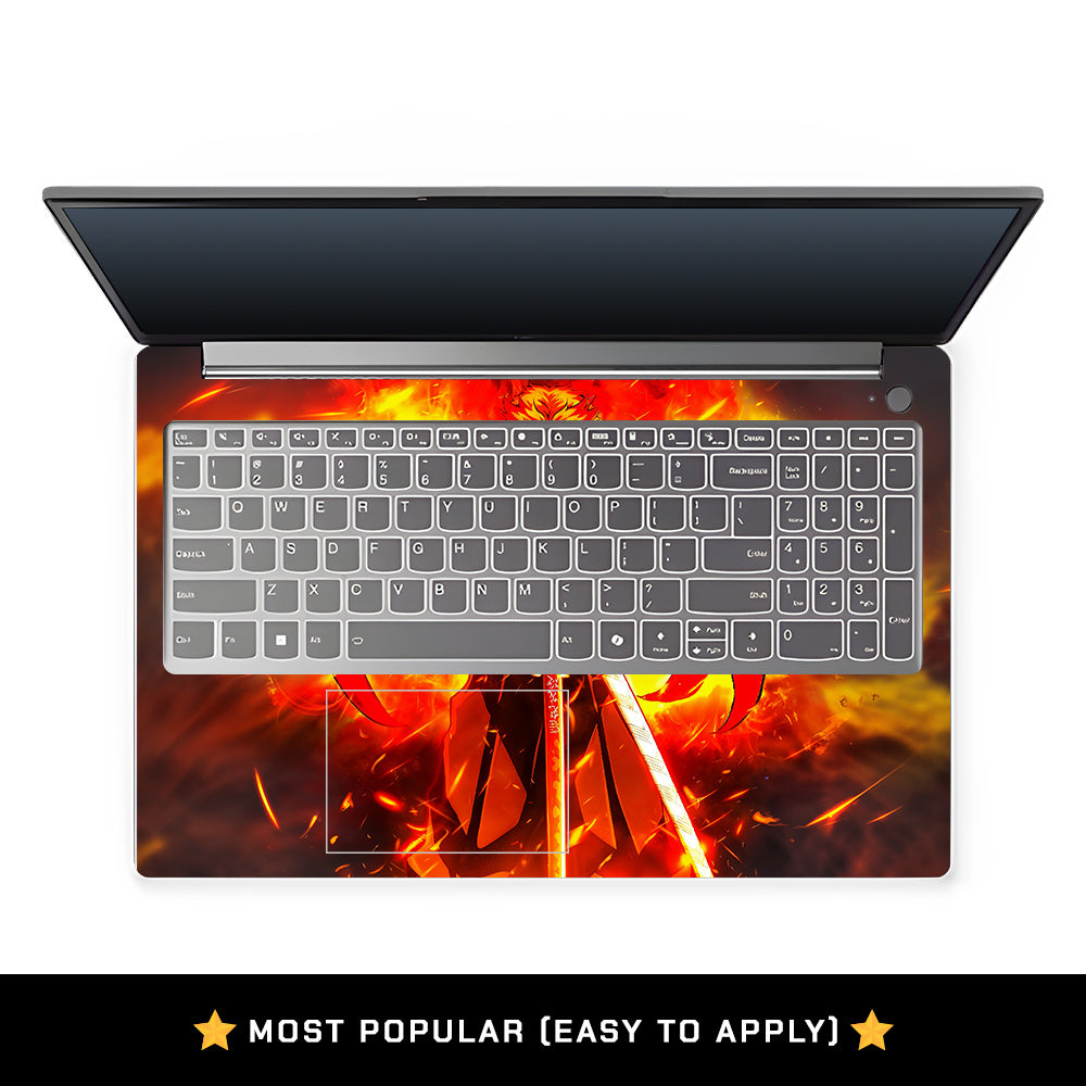 Anime Flame Swordsman Lenovo LOQ Essential 15IAX9E Laptop Skin