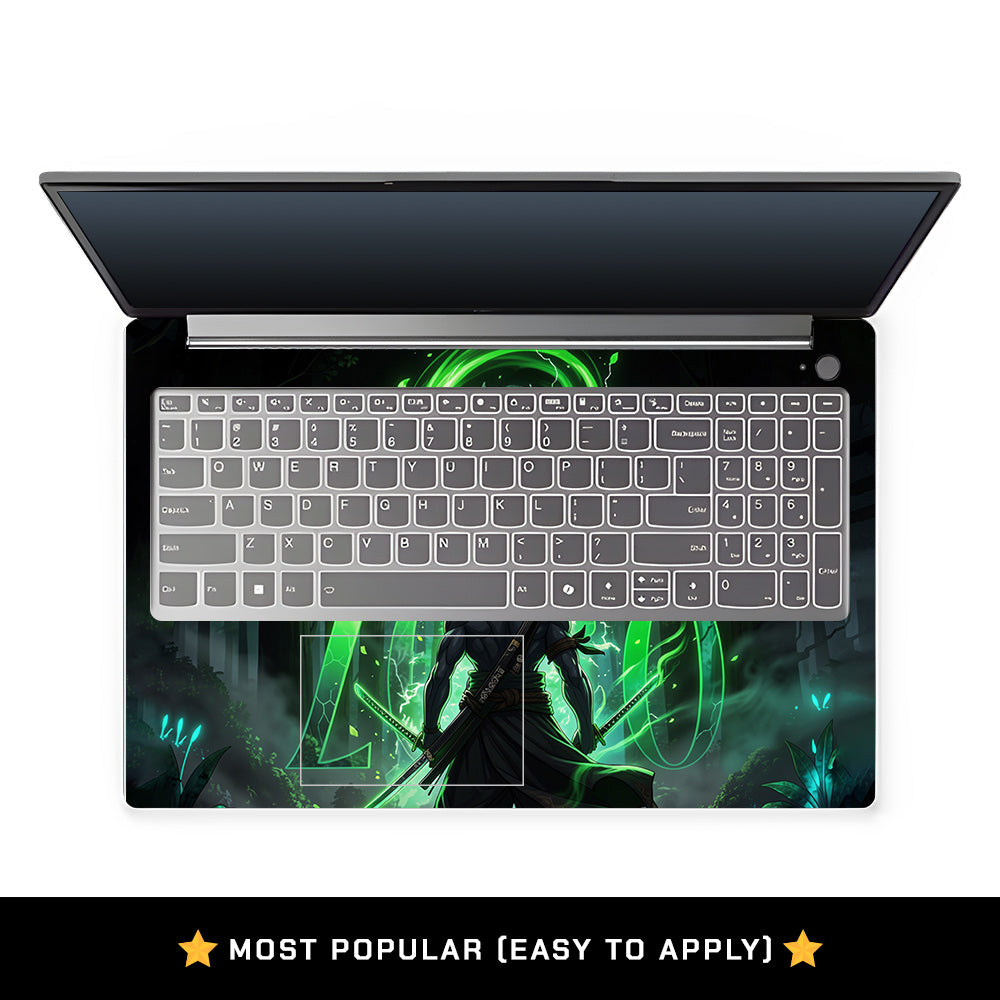 Zoro Green Aura Lenovo LOQ Essential 15IAX9E Laptop Skin