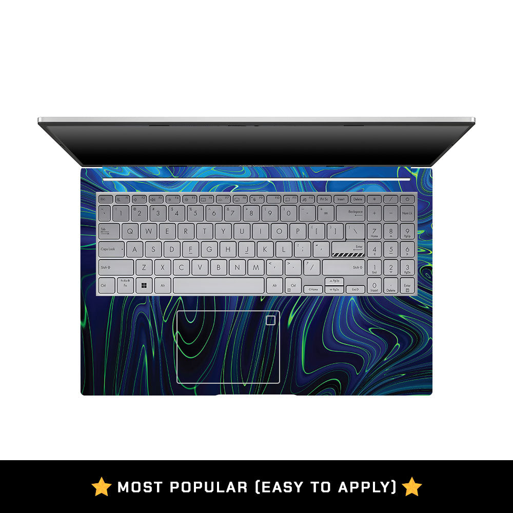 Cobalt Liquid Design Asus VivoBook 15 X1504VA Laptop Skin
