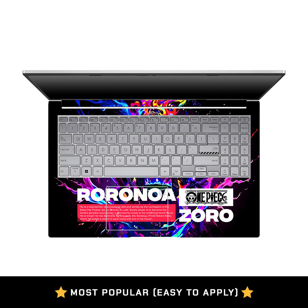 Zoro with Neon Flames Asus VivoBook 15 X1504VA Laptop Skin