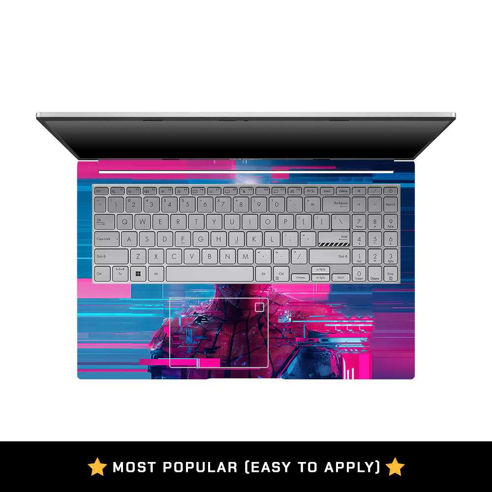 Glitch Spider Neon Web Asus VivoBook 15 X1504VA Laptop Skin