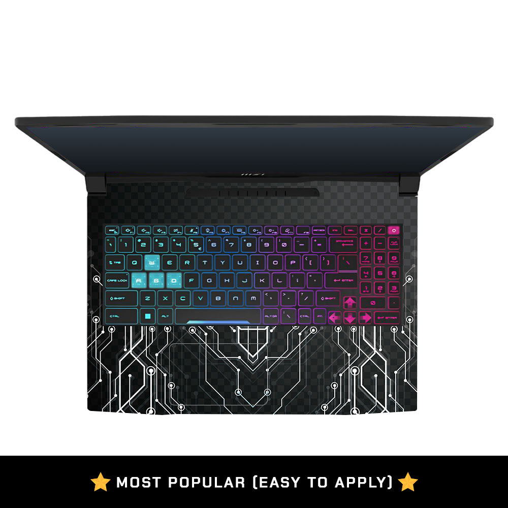 Black Digital Circuit MSI Katana 15 B13V Laptop Skin