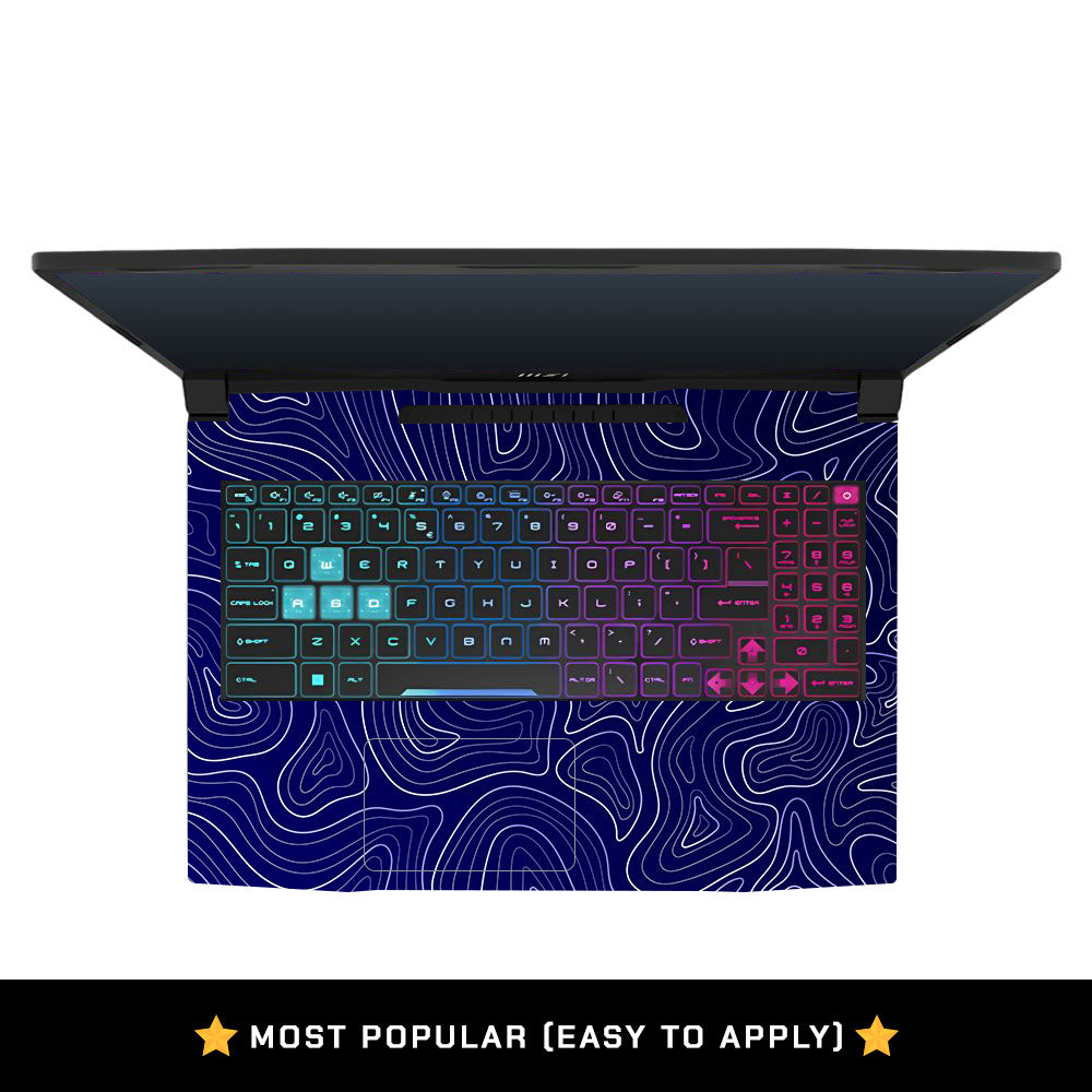 Deep Blue Contour Depths MSI Katana 15 B13V Laptop Skin
