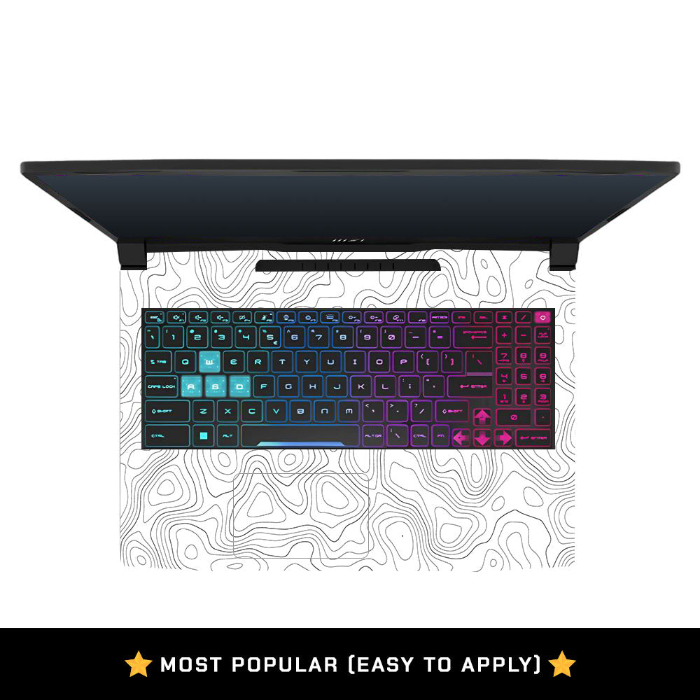 White Contour Design MSI Katana 15 B13V Laptop Skin