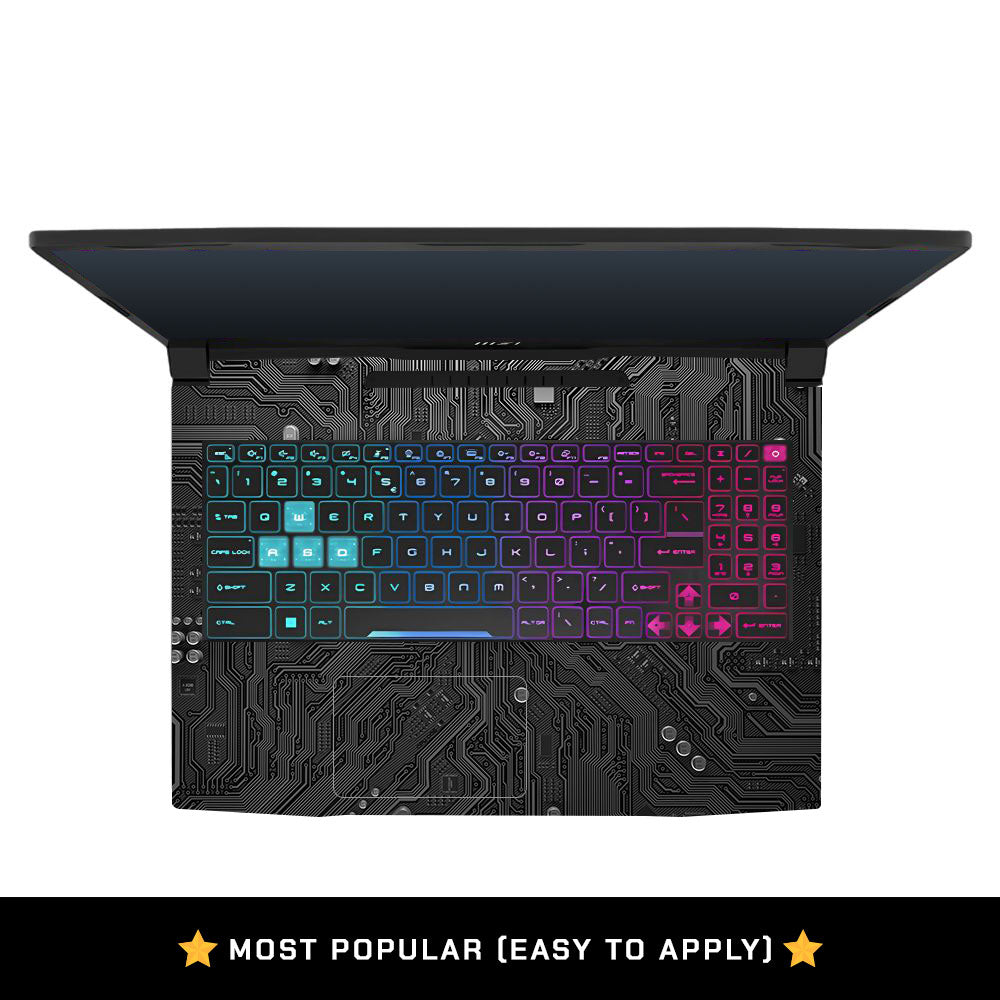 FOMO Circuit Dark Mode MSI Katana 15 B13V Laptop Skin