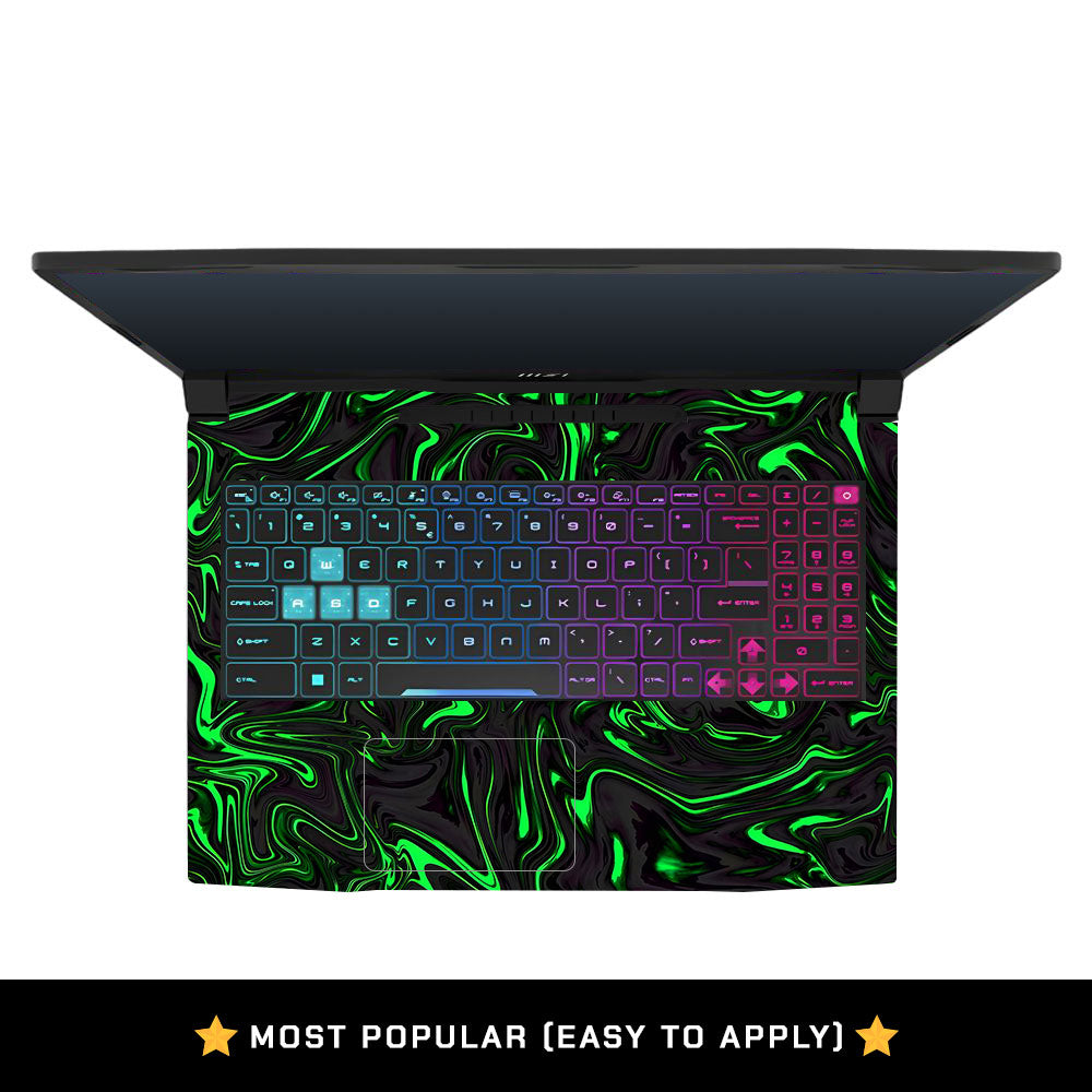 Neon Green Marble MSI Katana 15 B13V Laptop Skin